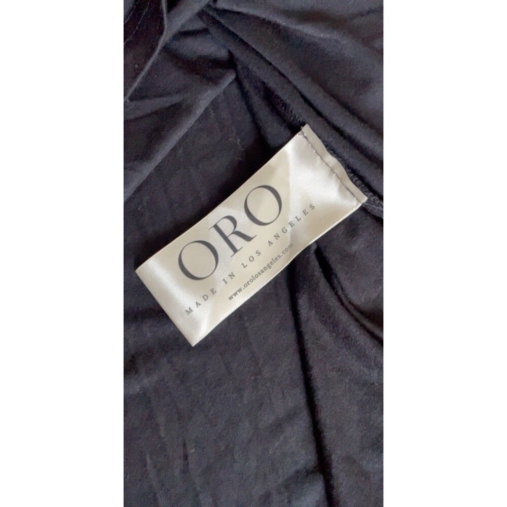 Oro Los Angeles Scallop BLACK Tank Top Sleeveless T Shirt  SZ L - Picture 12 of 14
